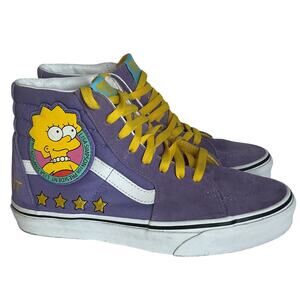 Vans Sk8-Hi The Simpsons Lisa Simpson Purple Sneakers Size 7.5 Mens / 9 Womens